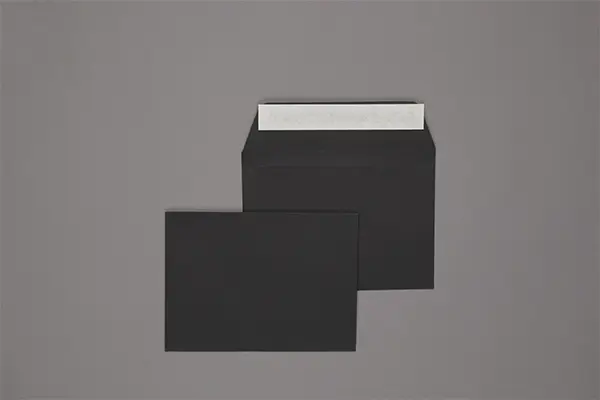 Umschlag 114 x 162 mm - Schwarz