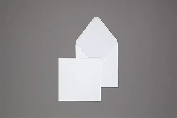 Umschlag 160 x 160 mm - Weiß
