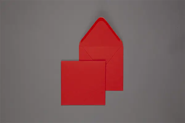 Umschlag 160 x 160 mm - Rot
