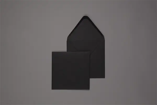 Umschlag 160 x 160 mm - Schwarz