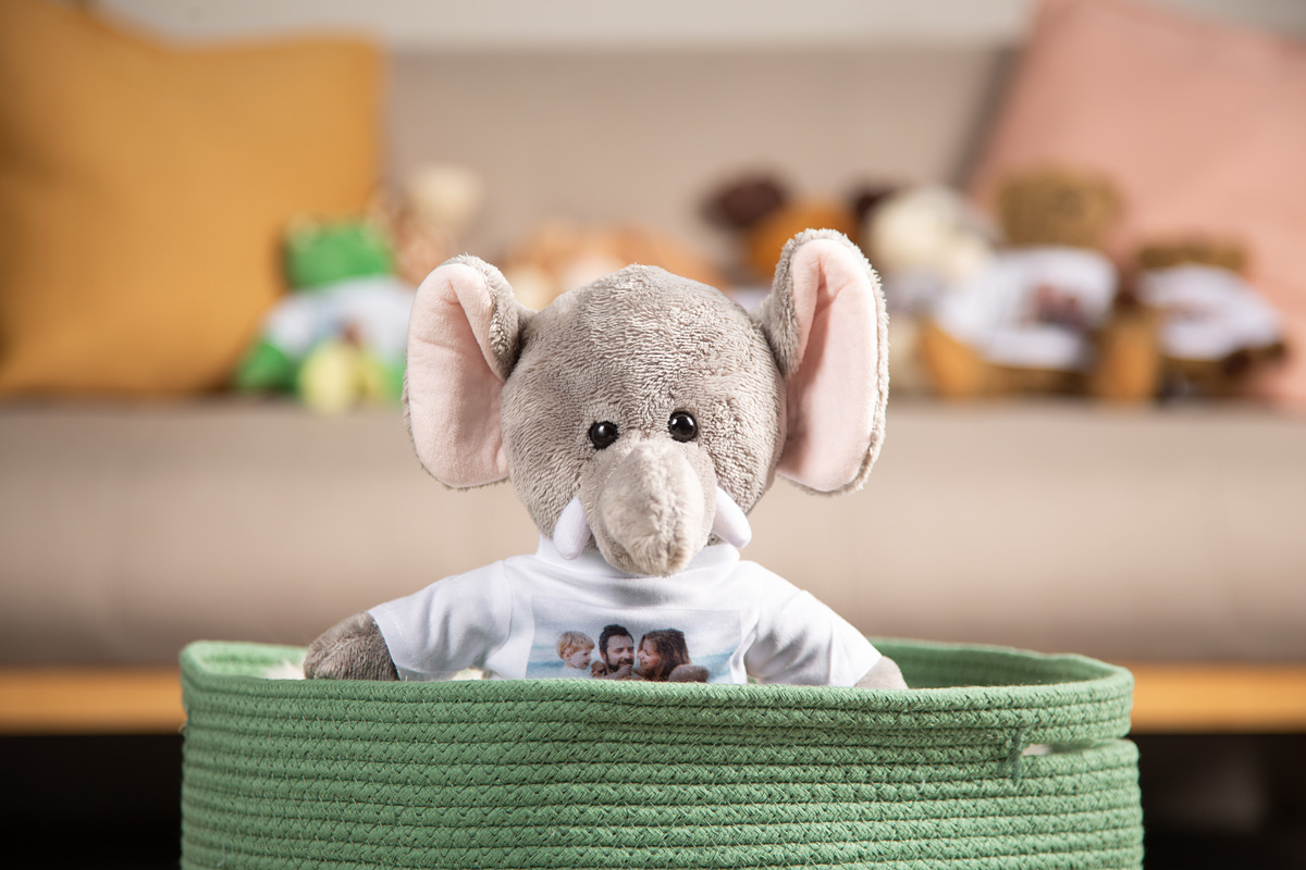 Kuscheltier mit T-Shirt Print