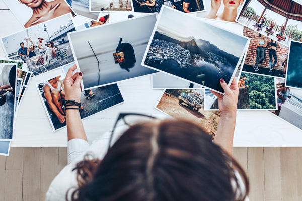 Fotos belichtet auf Fotopapier