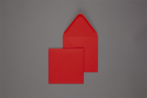 Umschlag 160 x 160 mm - Rot